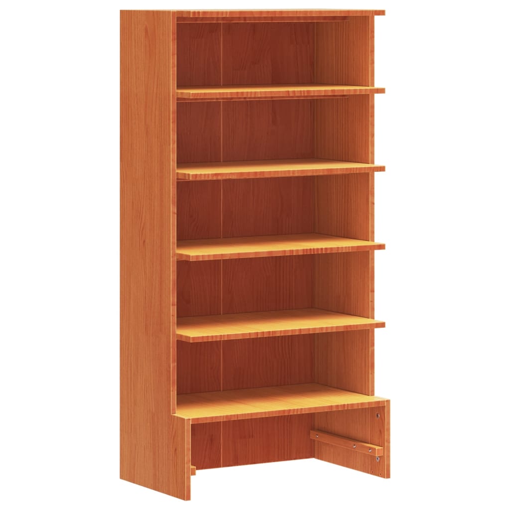 Vidaxx armoire à chaussures 52x30x104 cm bois de pin massif, marron lavé