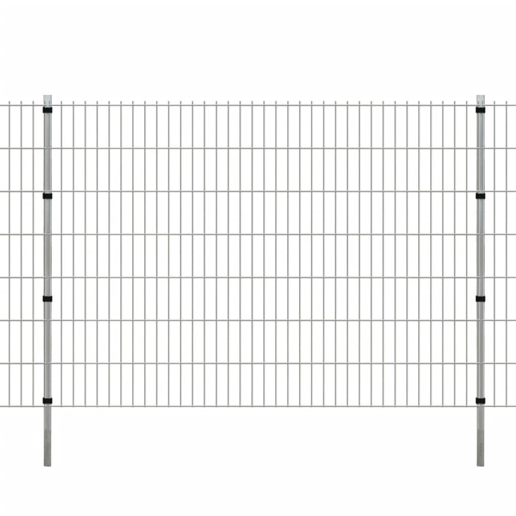 VidaXL Poteaux de clôture 10 pcs 200 cm acier galvanisé couleur argent