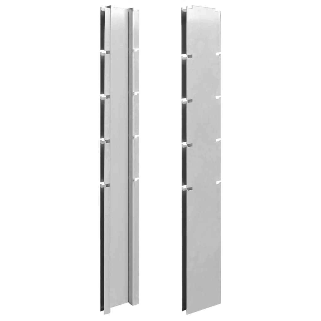 VidaXL Poteaux de clôture 20 pcs 140 cm acier galvanisé couleur argent
