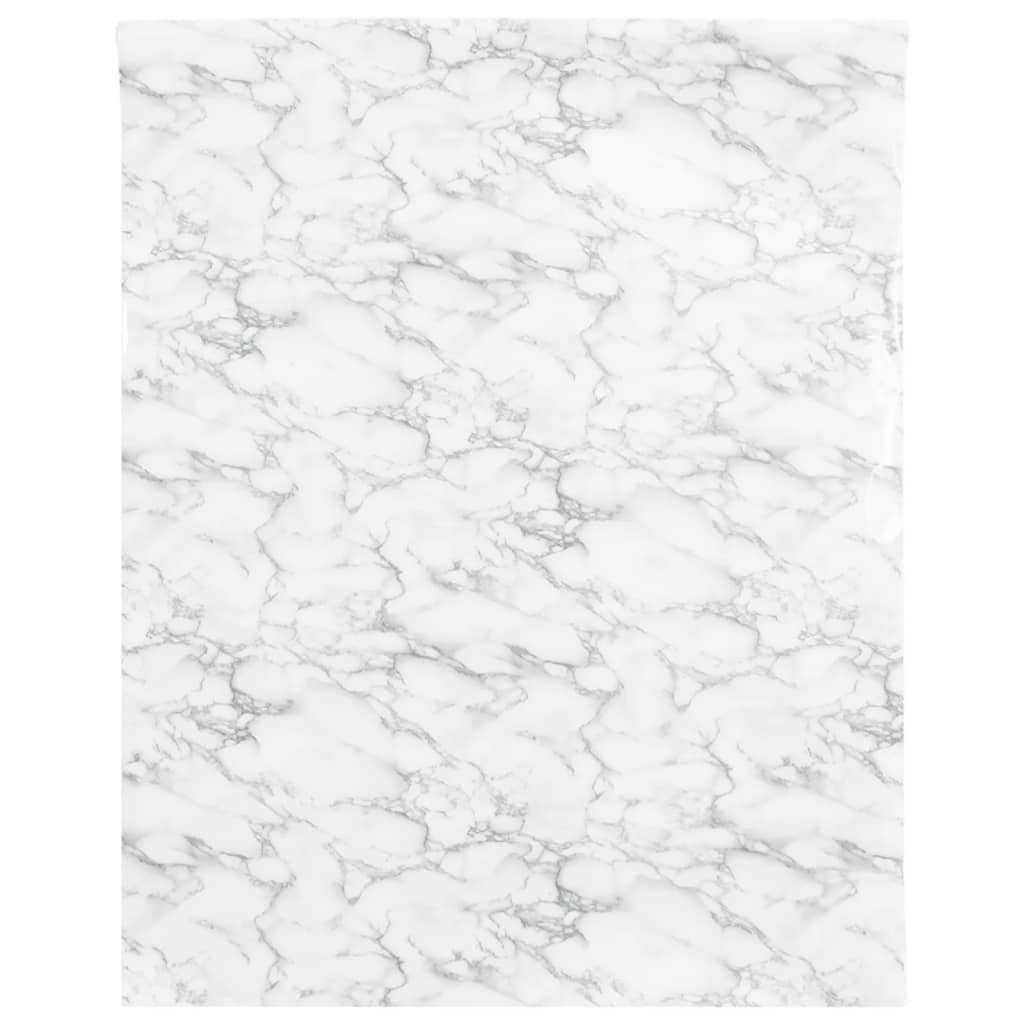 VidaXL Film pour meubles autocollant 90x500 cm PVC marbre blanc