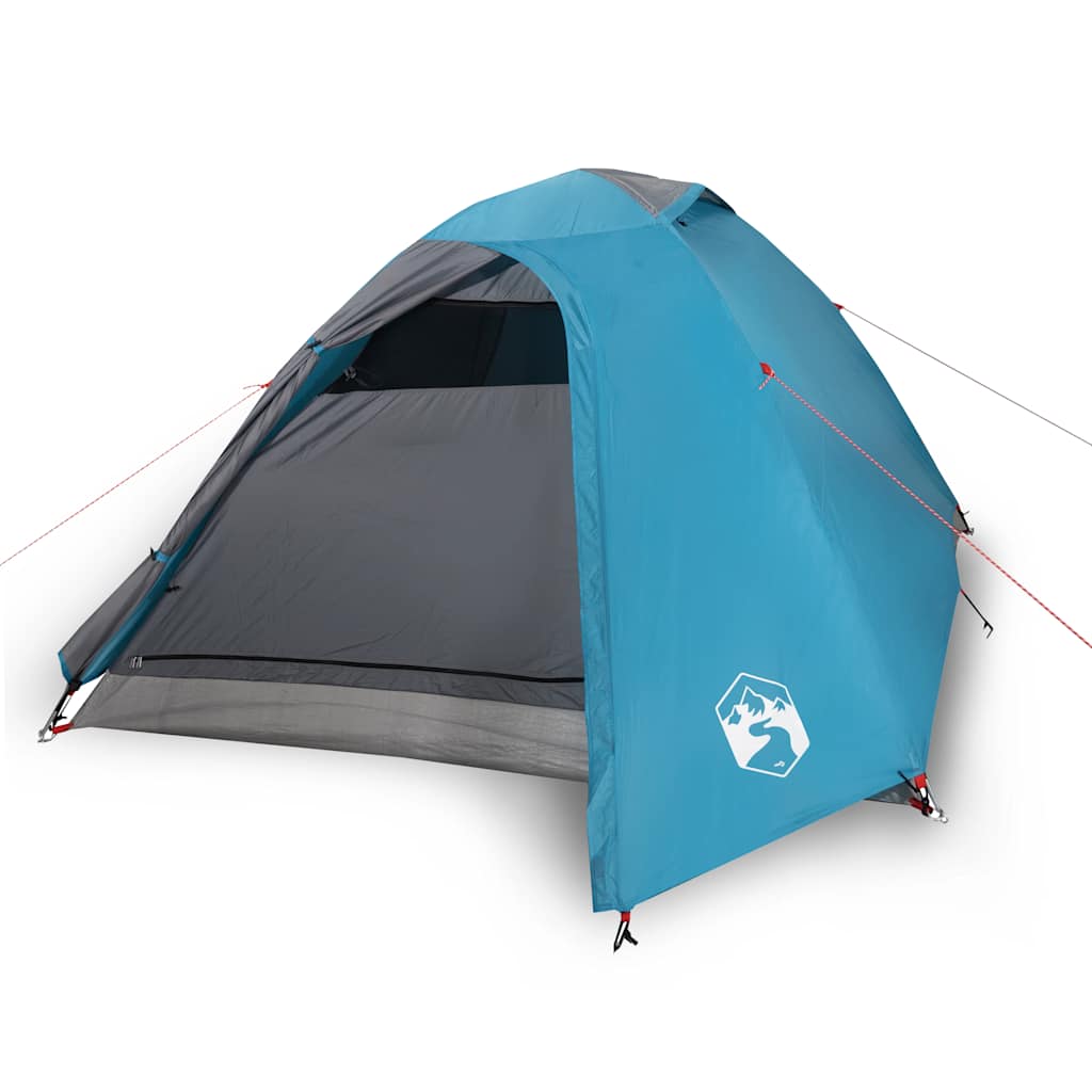 Vidaxl dome tente 3 personnes imperméables bleu