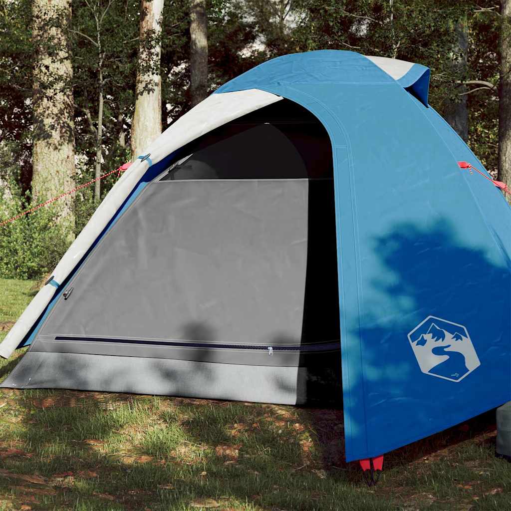 Vidaxl dome tente 3 personnes imperméables bleu