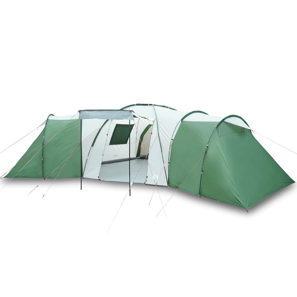 Tente dôme VidaXL 12 personnes imperméable vert