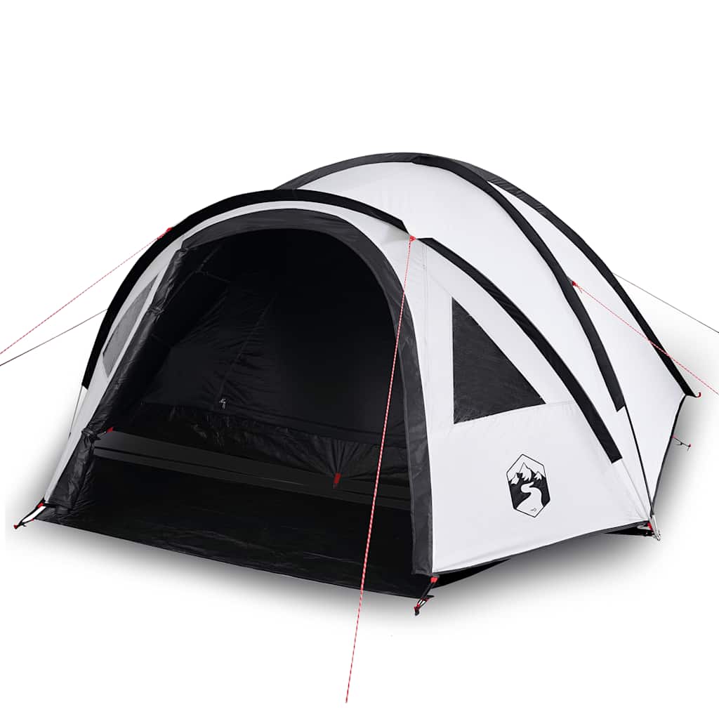 Tente dôme Vidaxl 4 personnes tissu occultant imperméable blanc