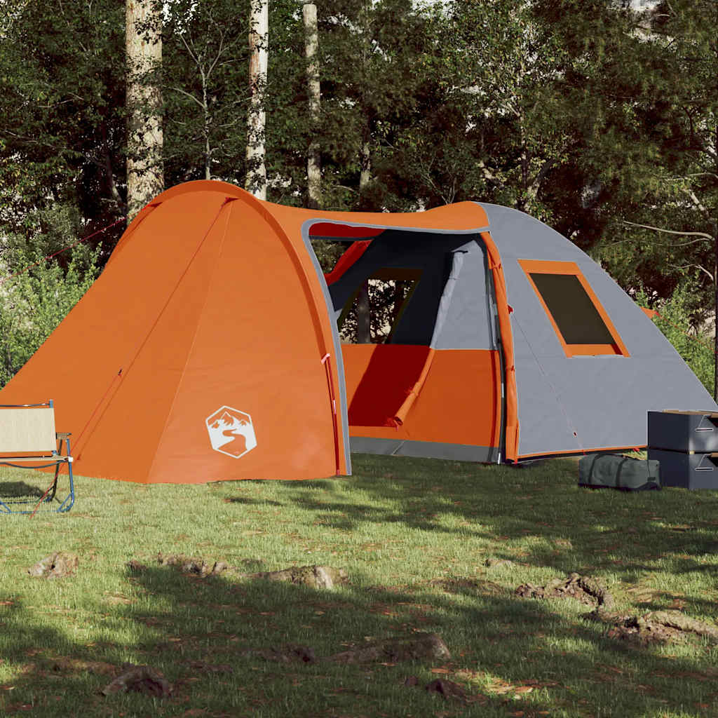Tente dôme VidaXL 6 personnes imperméable orange