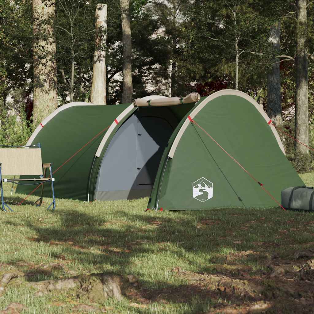 VidaXL tente tunnel 4 personnes imperméable vert