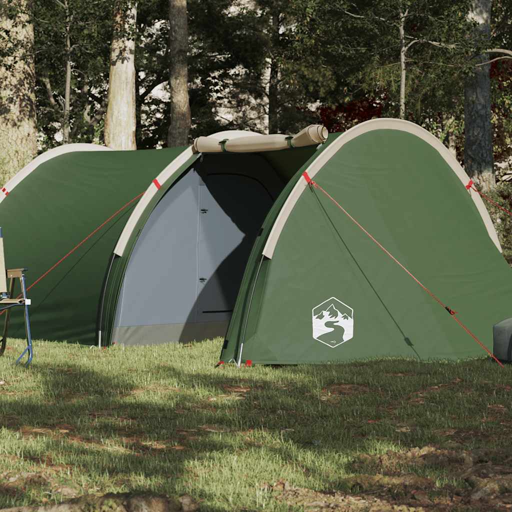 VidaXL tente tunnel 4 personnes imperméable vert