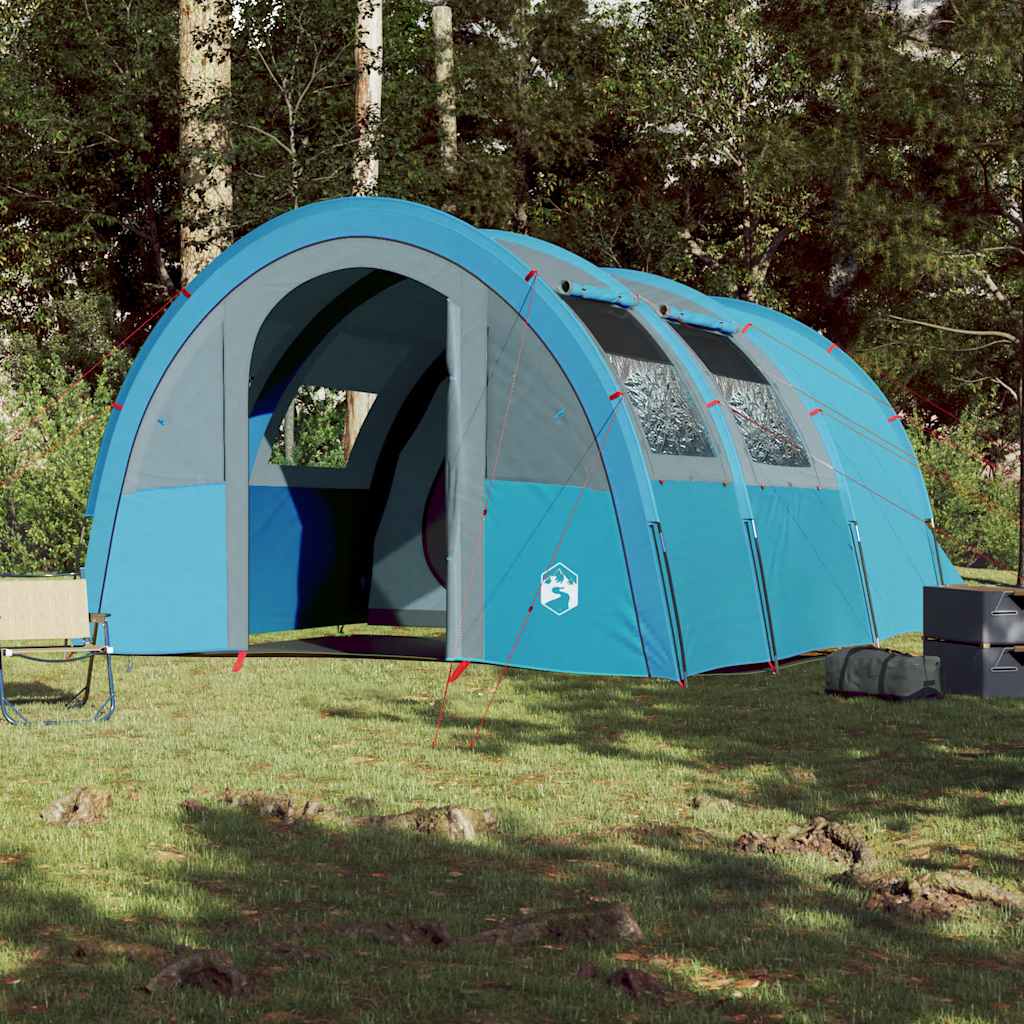 Tente tunnel VidaXL 4 personnes imperméable bleue