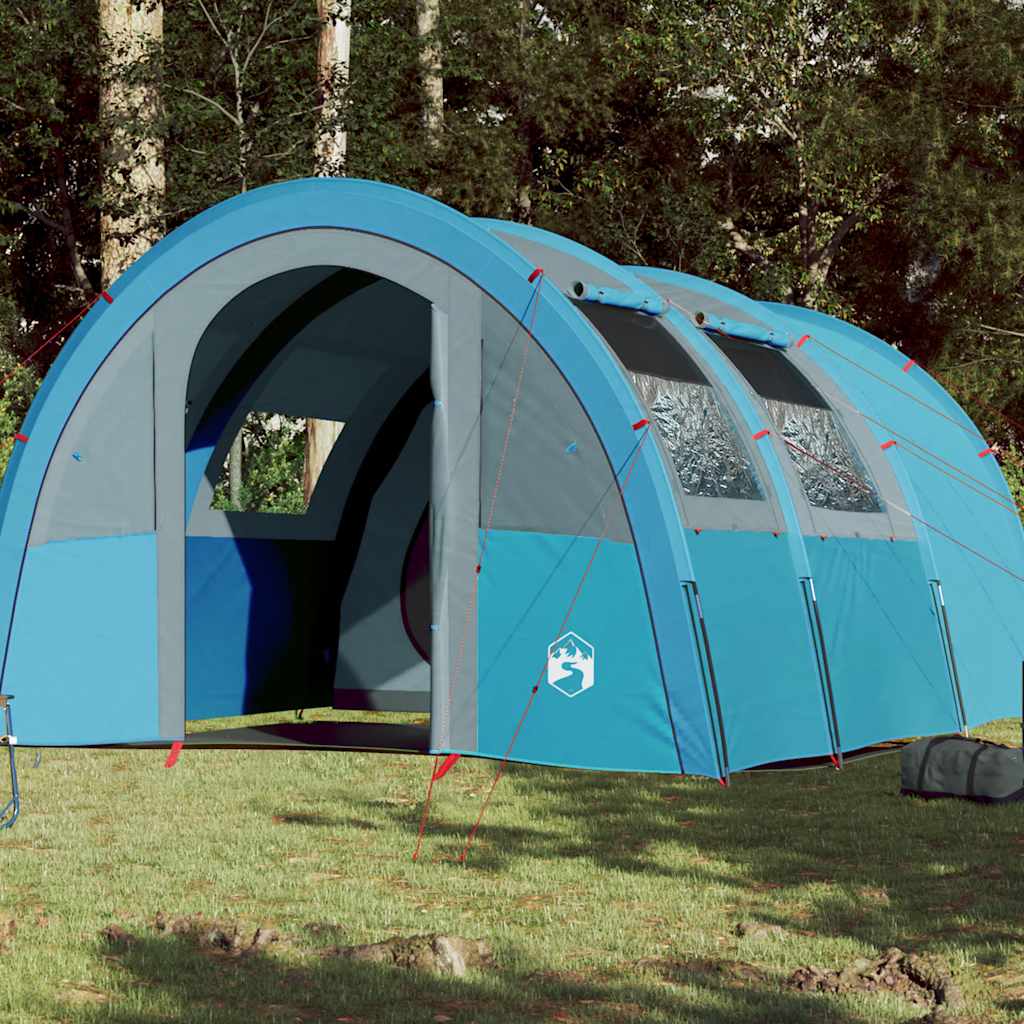 Tente tunnel VidaXL 4 personnes imperméable bleue