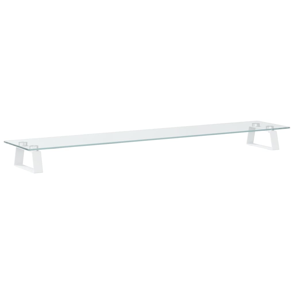 Vidaxx support pour moniteur 100x20x8 cm verre trempé et métal blanc