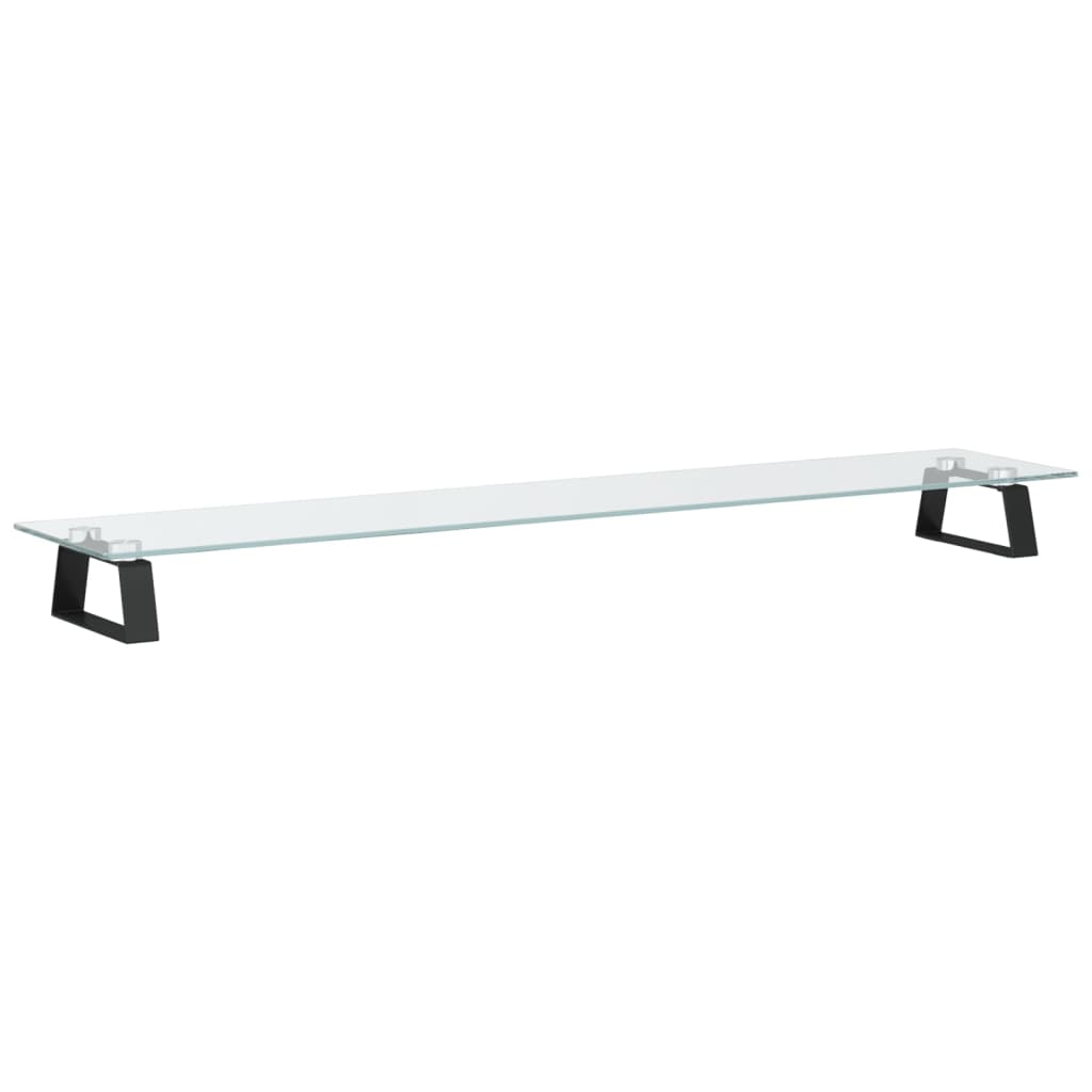 Vidaxx support pour moniteur 100x20x8 cm verre trempé et métal noir