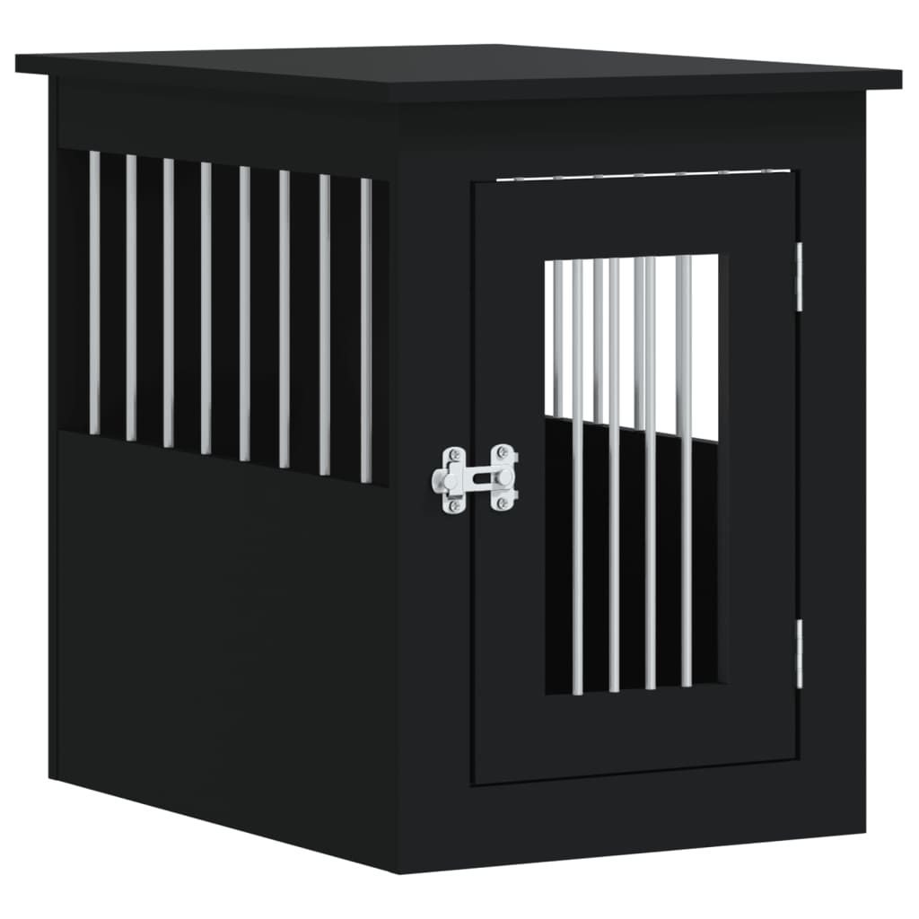 VidaXL cage pour chien 45x62x59 cm bois fini noir