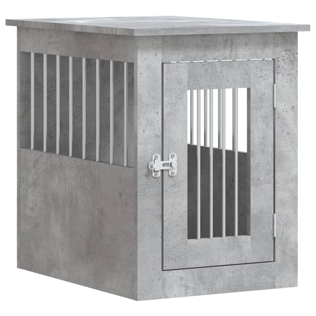 Vidaxxl cage pour chien 45x62x59 cm dérivé du bois béton gris