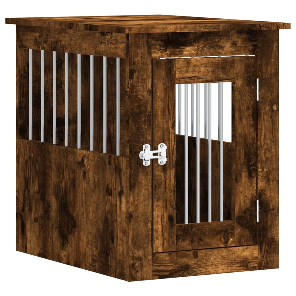 Vidaxxl cage pour chien 45x62x59 cm bois travaillé, chêne fumé
