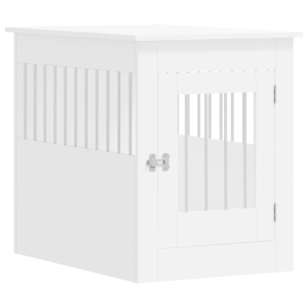 Vidaxxl cage pour chien 55x80x68 cm bois d'ingénierie blanc