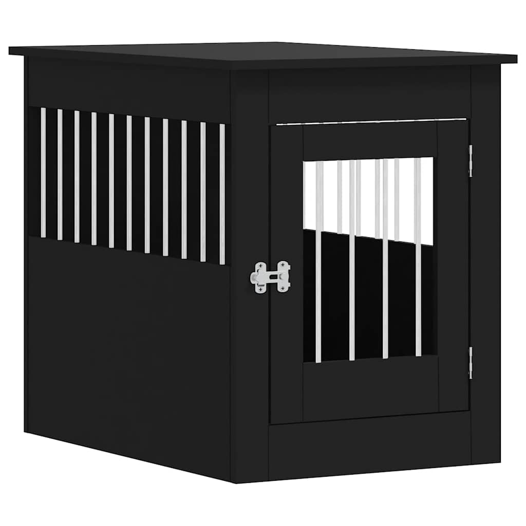 Vidaxl cage pour chien 55 x 80 x 68 cm bois traité noir