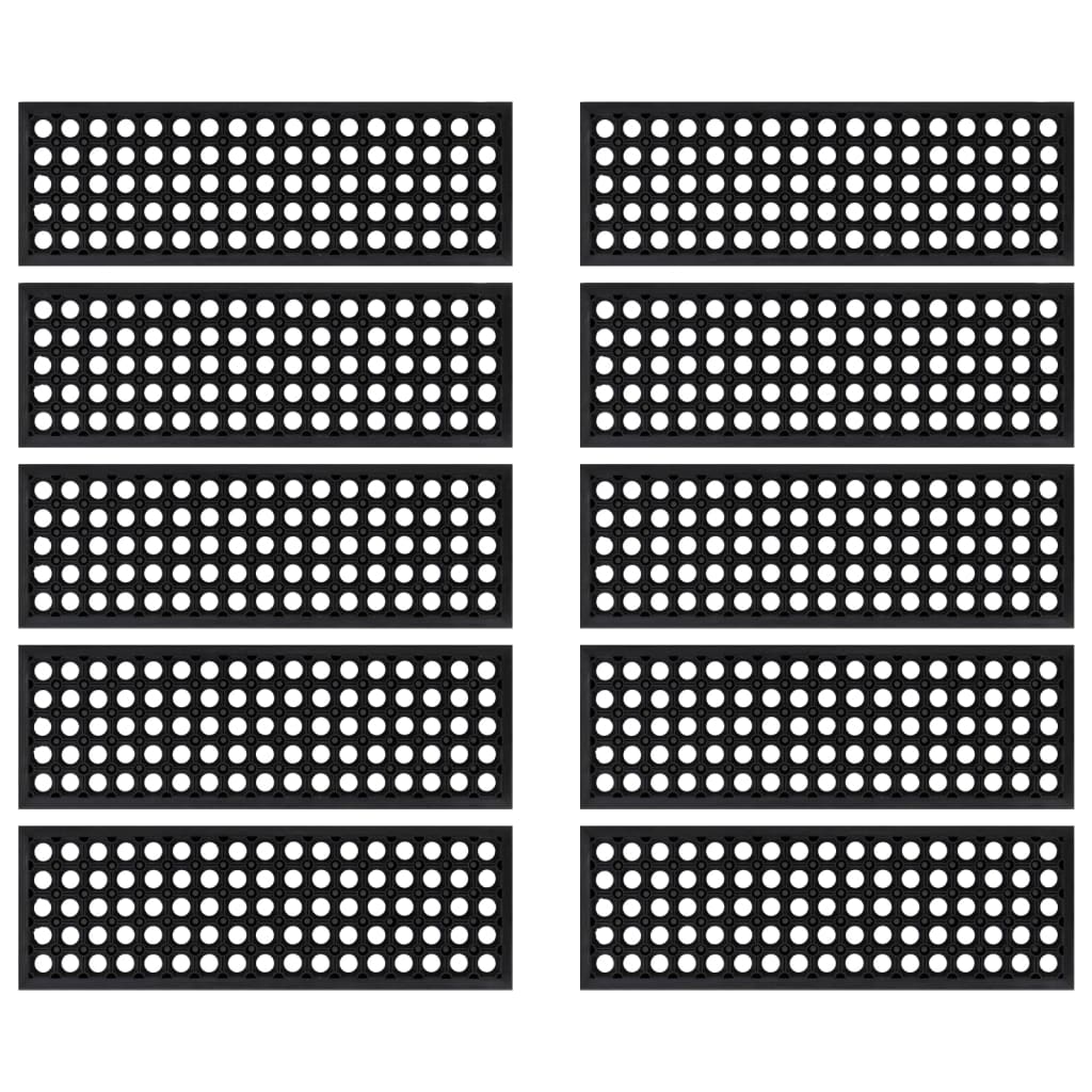 Vidaxx tapis d'escalier 10 pcs 25x75 cm caoutchouc