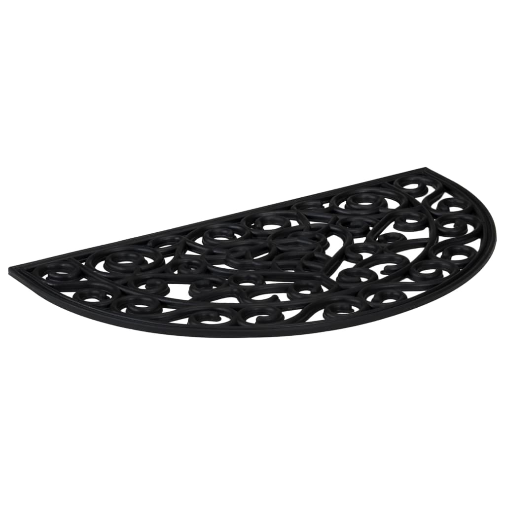 Vidaxx paillasson semi-circulaire 45x75 cm caoutchouc