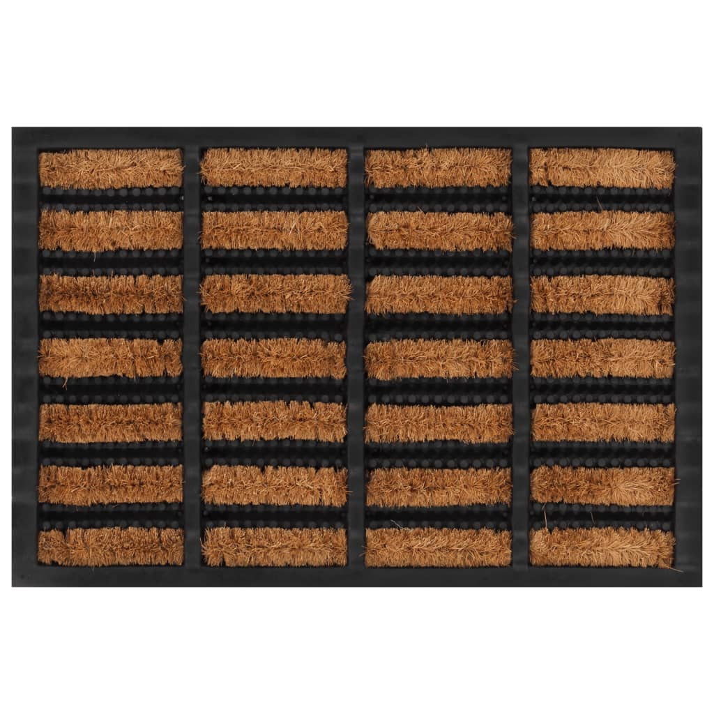 Vidaxx paillasson rectangulaire 40x60 cm caoutchouc et fibre de coco
