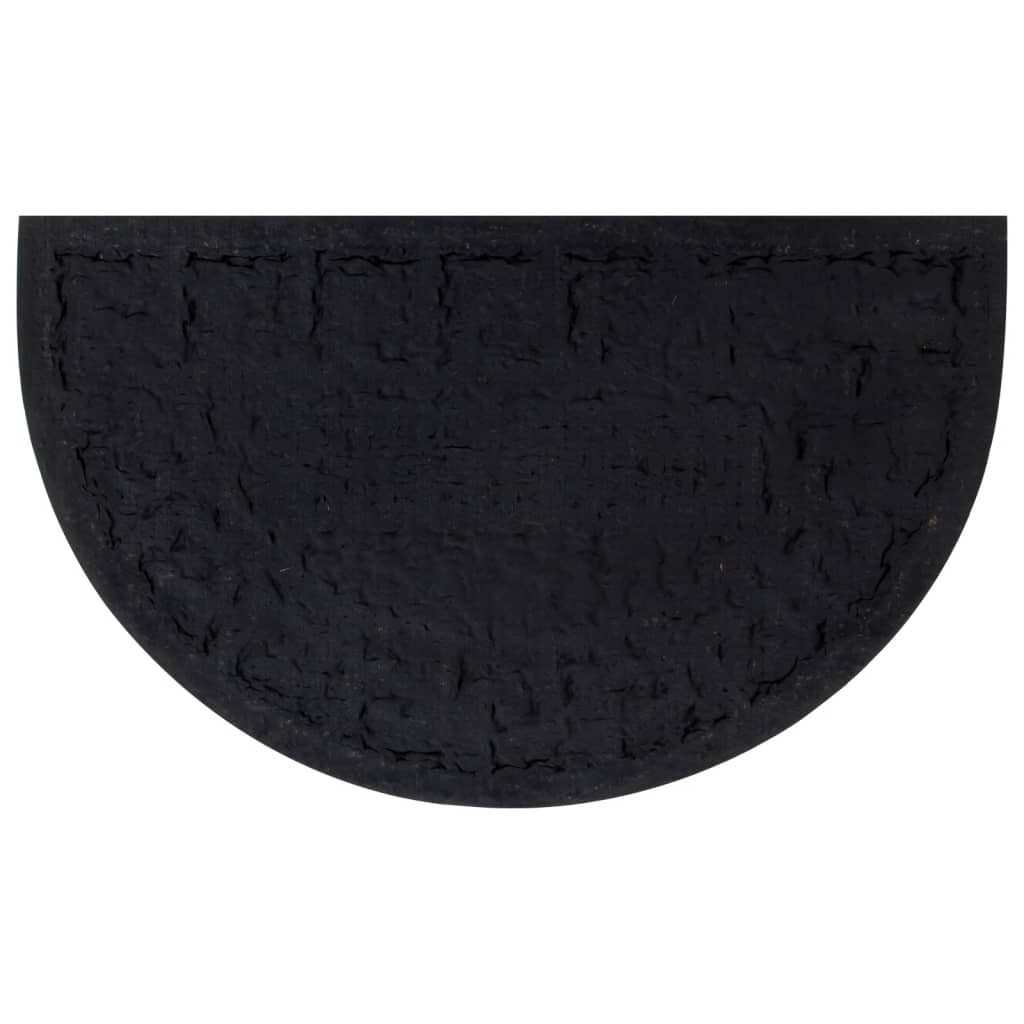 Vidaxx paillasson semi-circulaire 45x75 cm caoutchouc et fibre de coco