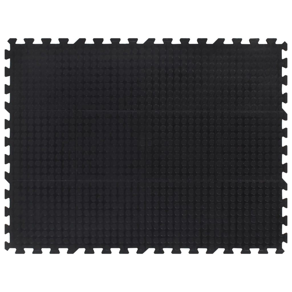 Vidaxxl dalle en caoutchouc 12 mm 90x120 cm noir