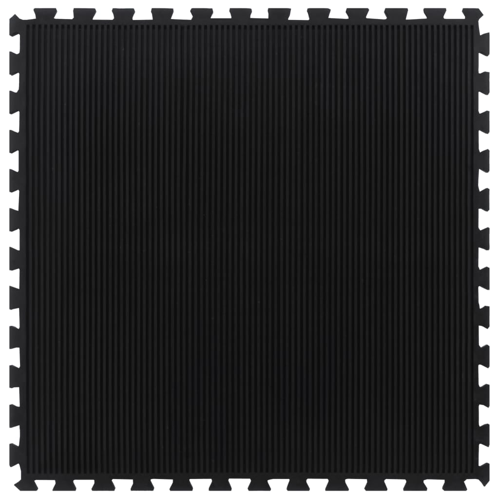 VidaXL Dalle en caoutchouc 12 mm 100x100 cm noir