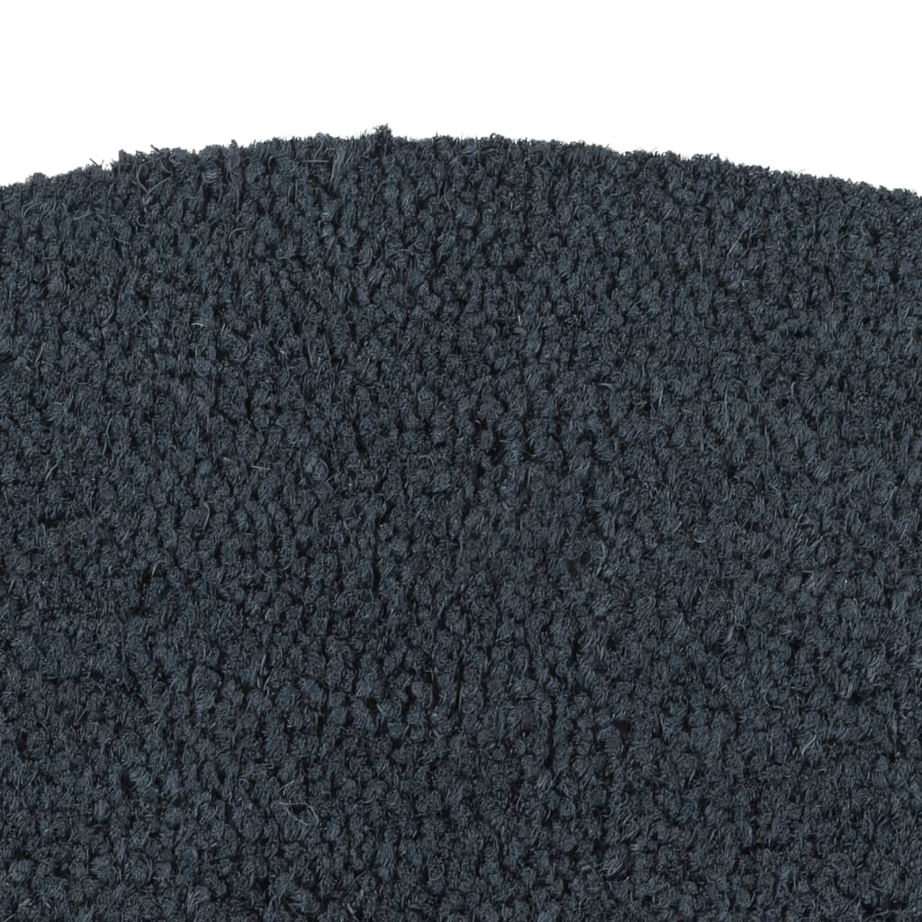 Vidaxx paillasson semi-circulaire 40x60 cm tufté fibre de coco gris foncé