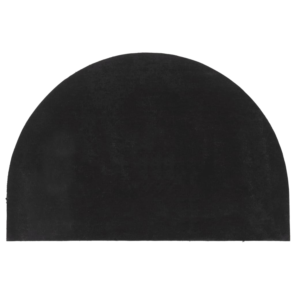 VidaXL Paillasson semi-circulaire 60x90 cm touffeté fibre de coco gris foncé