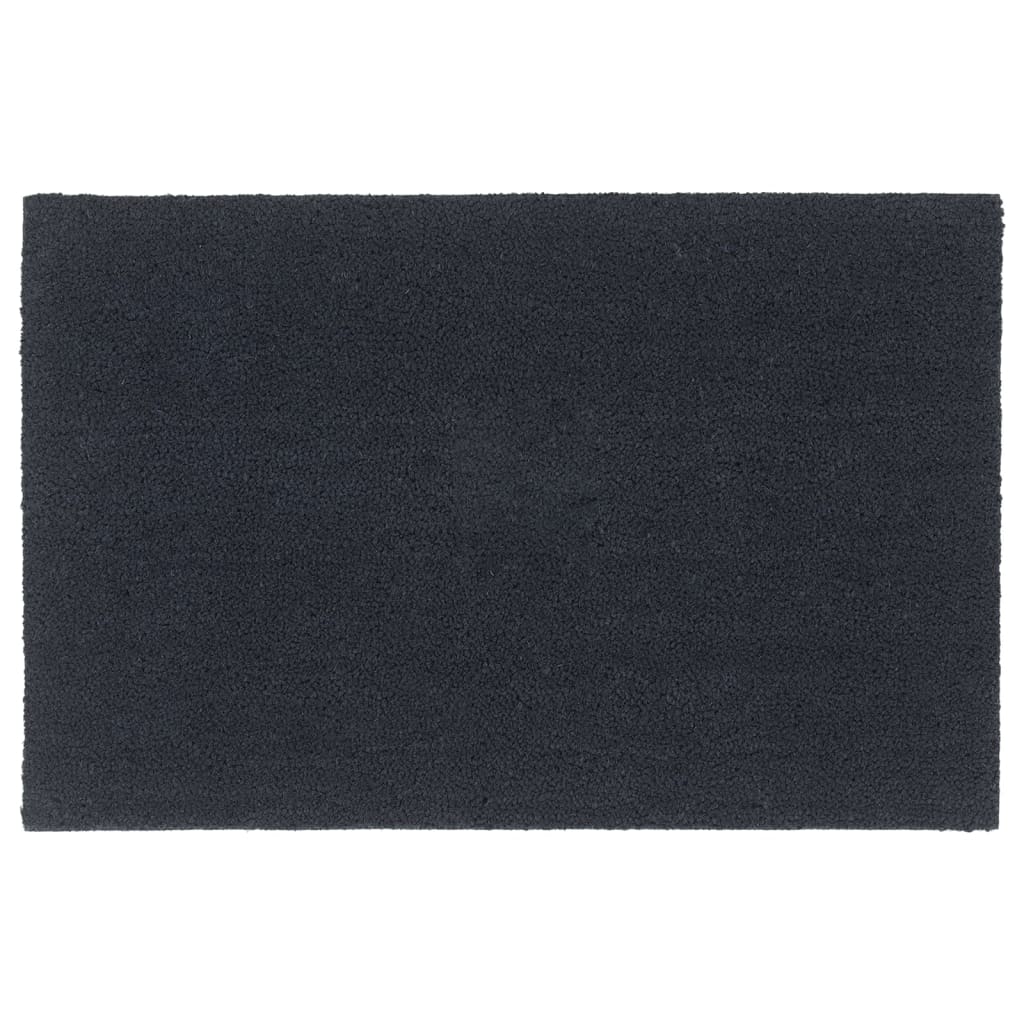 VidaXL Paillasson 65x100 cm fibre de coco touffetée gris foncé