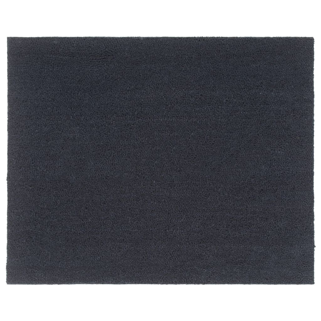 VidaXL Paillasson 80x100 cm fibre de coco touffetée gris foncé