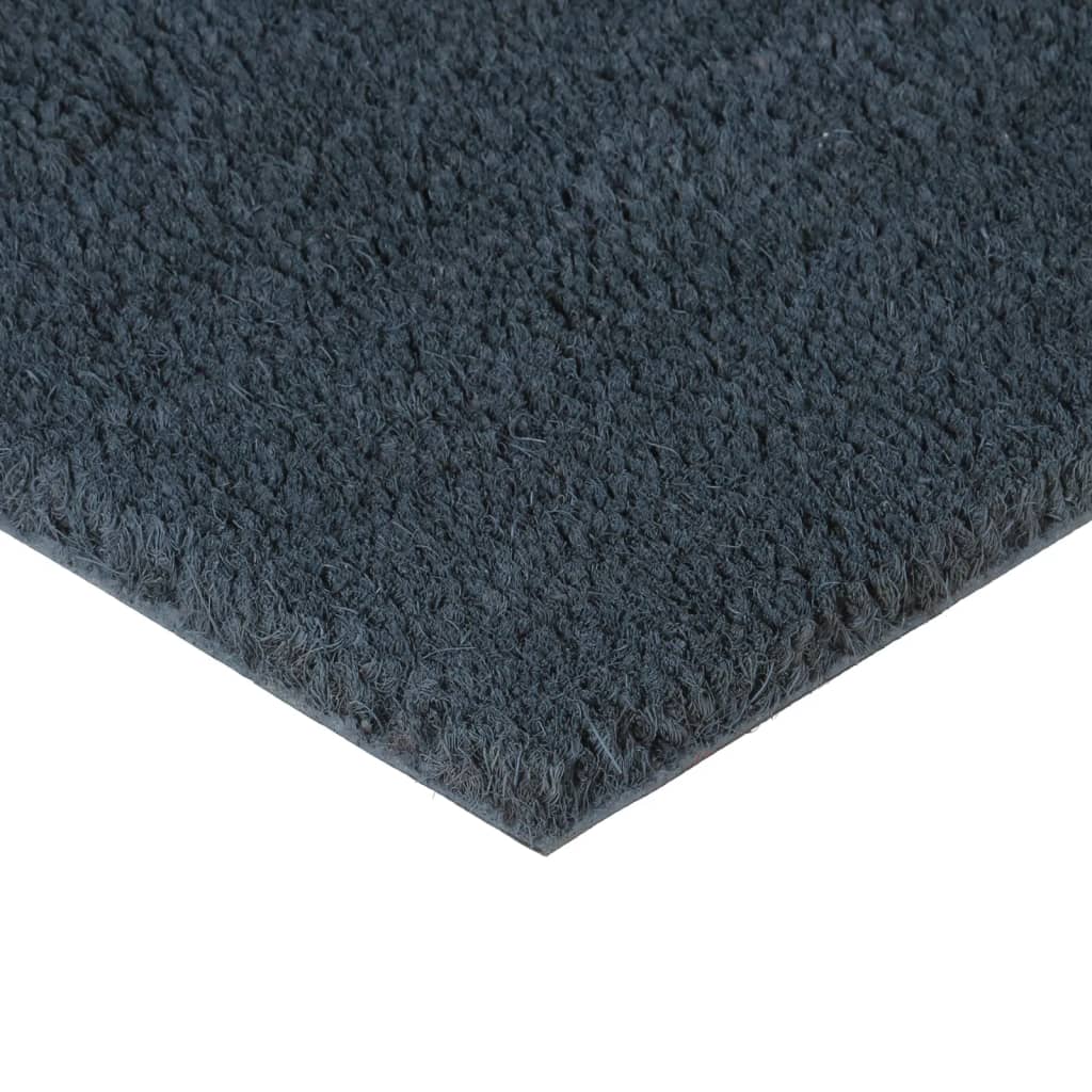 VidaXL Paillasson 80x100 cm fibre de coco touffetée gris foncé