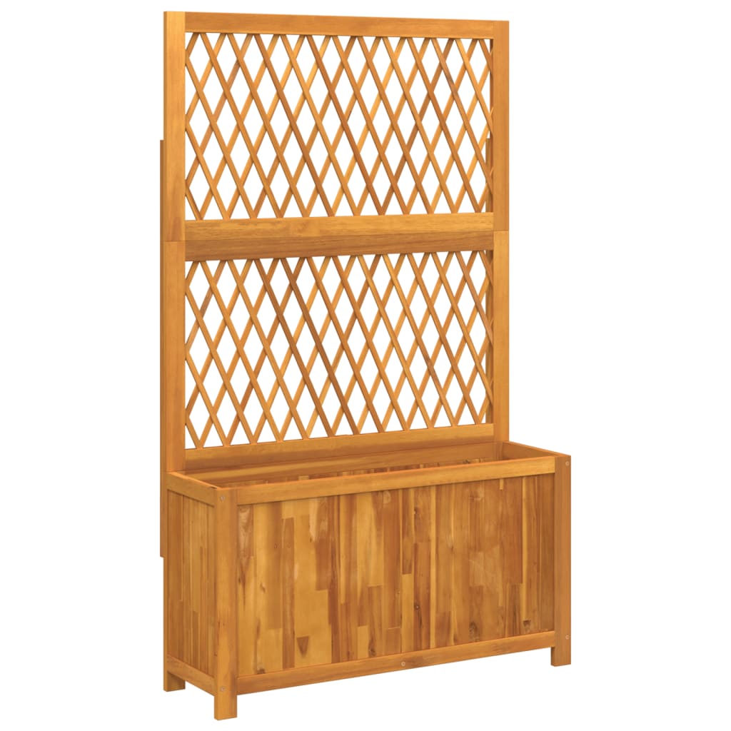 Vidaxx jardinière avec treillis 100x32x165 cm bois d'acacia massif