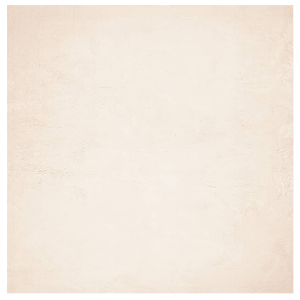 VidaXL tapis huarte poils courts doux lavable 120x120 cm beige