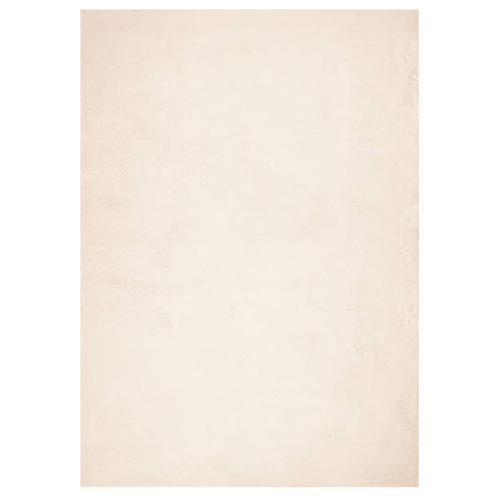 VidaXL tapis huarte poils courts doux lavable 160x230 cm beige