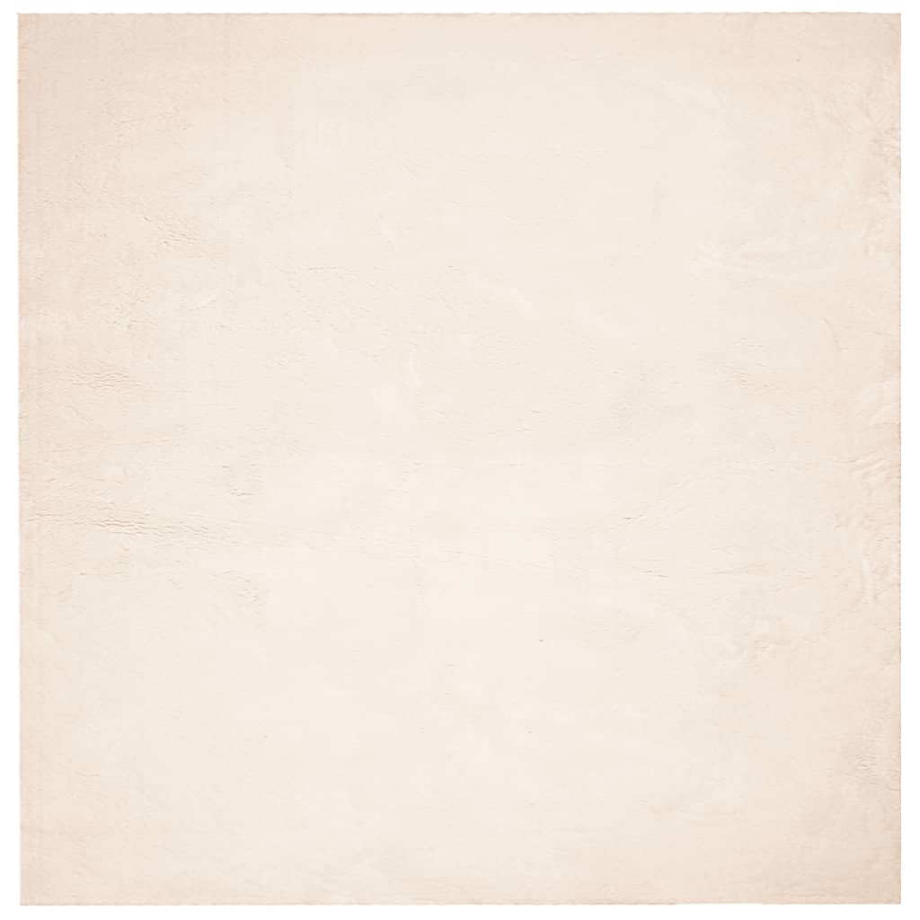 VidaXL tapis huarte poils courts doux lavable 200x200 cm beige