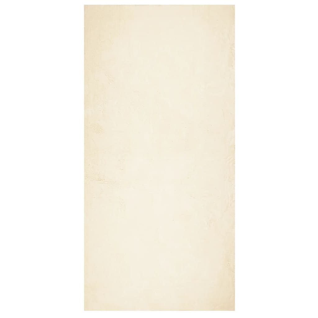 Vidaxx tapis huarte poils courts doux lavable 100x200 cm crème