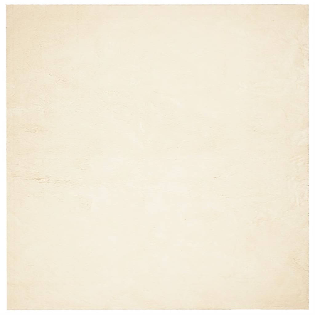 VidaXL tapis huarte poils courts doux lavable 120x120 cm crème