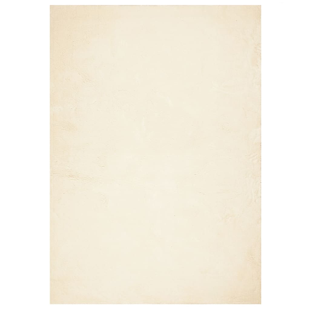 VidaXL tapis huarte poils courts doux lavable 120x170 cm crème