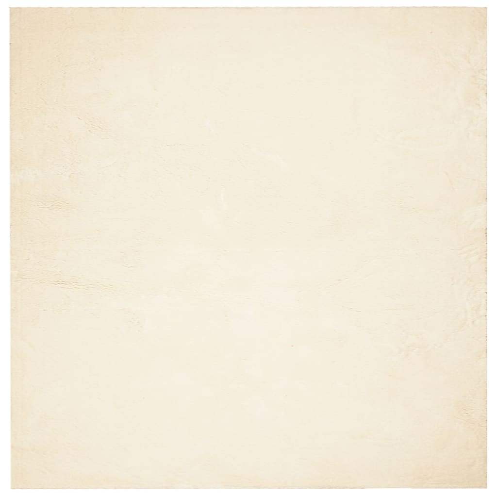VidaXL tapis huarte poils courts doux lavable 160x160 cm crème