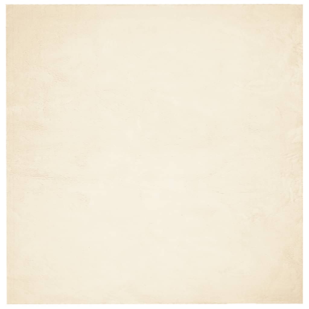 VidaXL tapis huarte poils courts doux lavable 200x200 cm crème