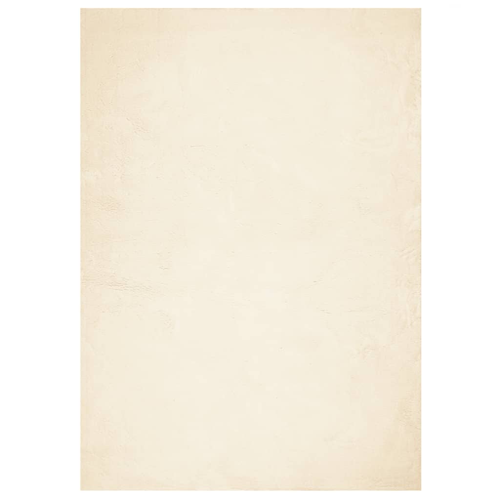 VidaXL tapis huarte poils courts doux lavable 200x280 cm crème