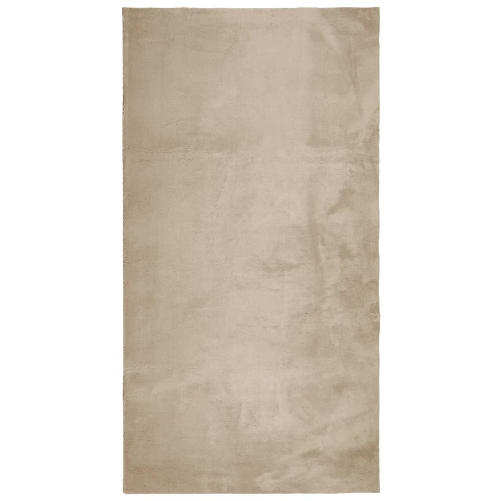 Vidaxx tapis huarte poils courts doux lavable 80x150 cm couleur sable