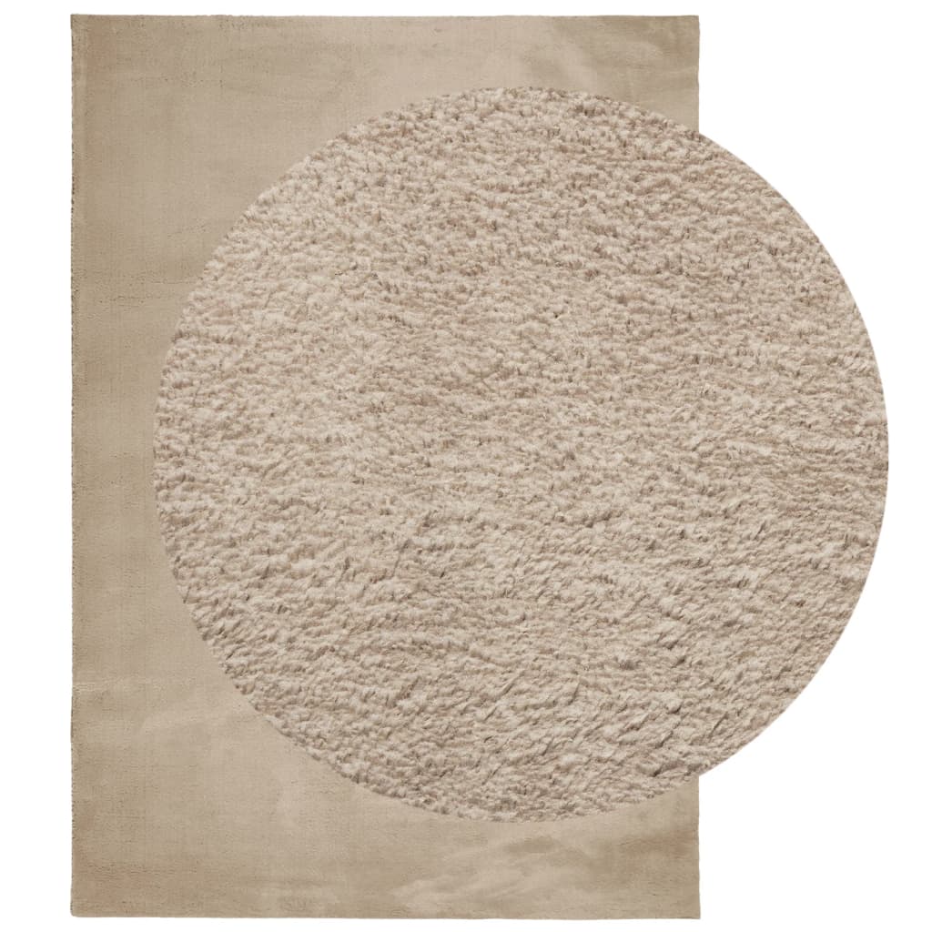 Vidaxx tapis huarte poils courts doux lavable 160x230cm couleur sable