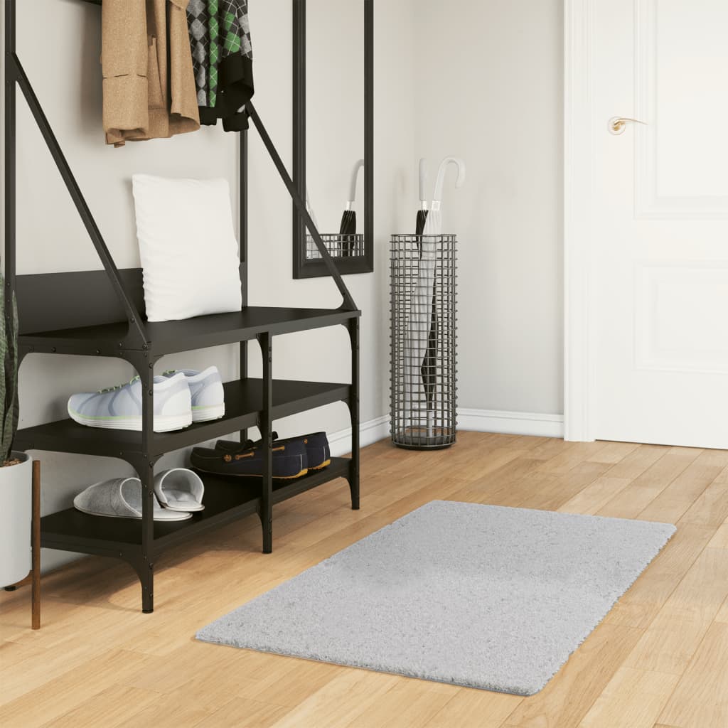 Vidaxx tapis huarte poils courts doux lavable 60x110 cm gris