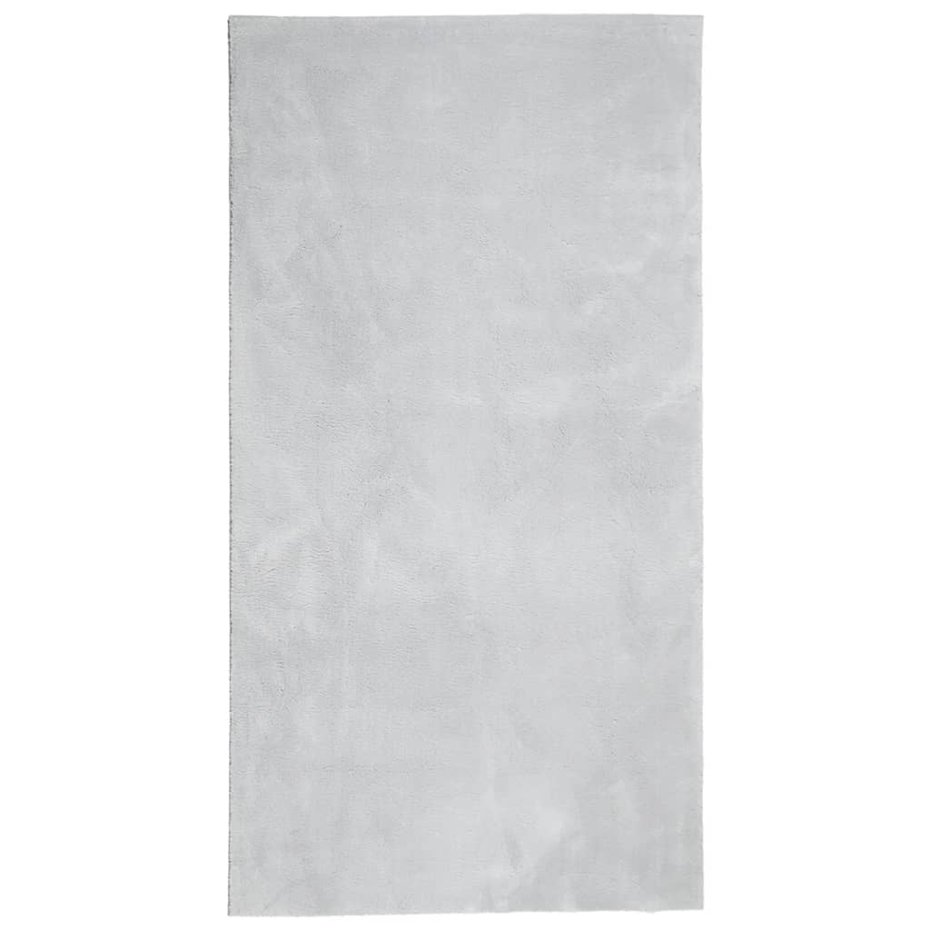 VidaXL tapis huarte poils courts doux lavable 80x150 cm gris