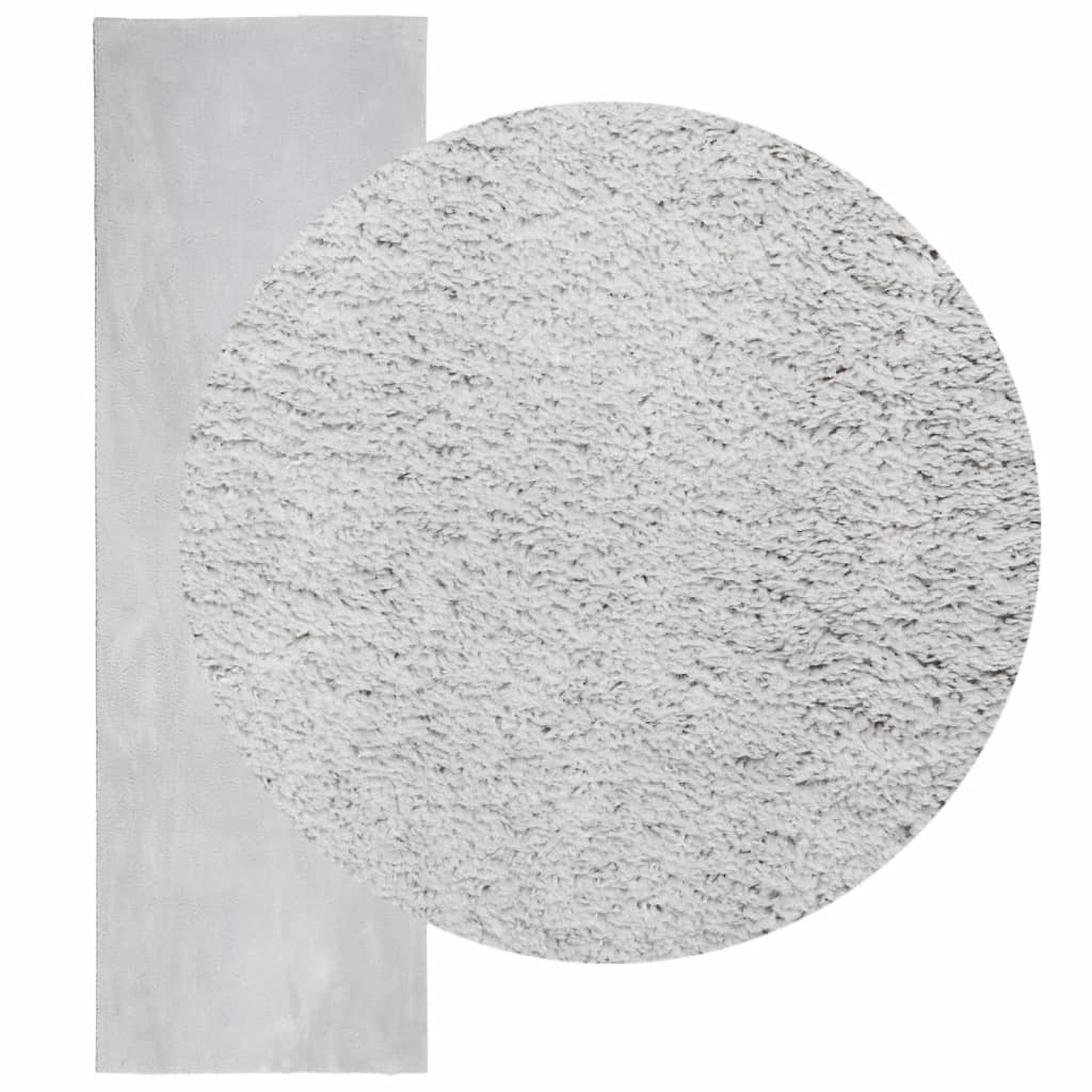VidaXL tapis huarte poils courts doux lavable 80x250 cm gris