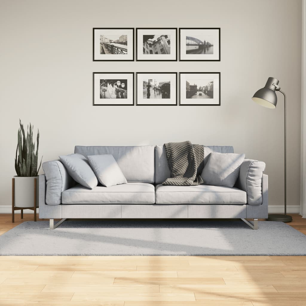 Vidaxx tapis huarte poils courts doux lavable 100x200 cm gris