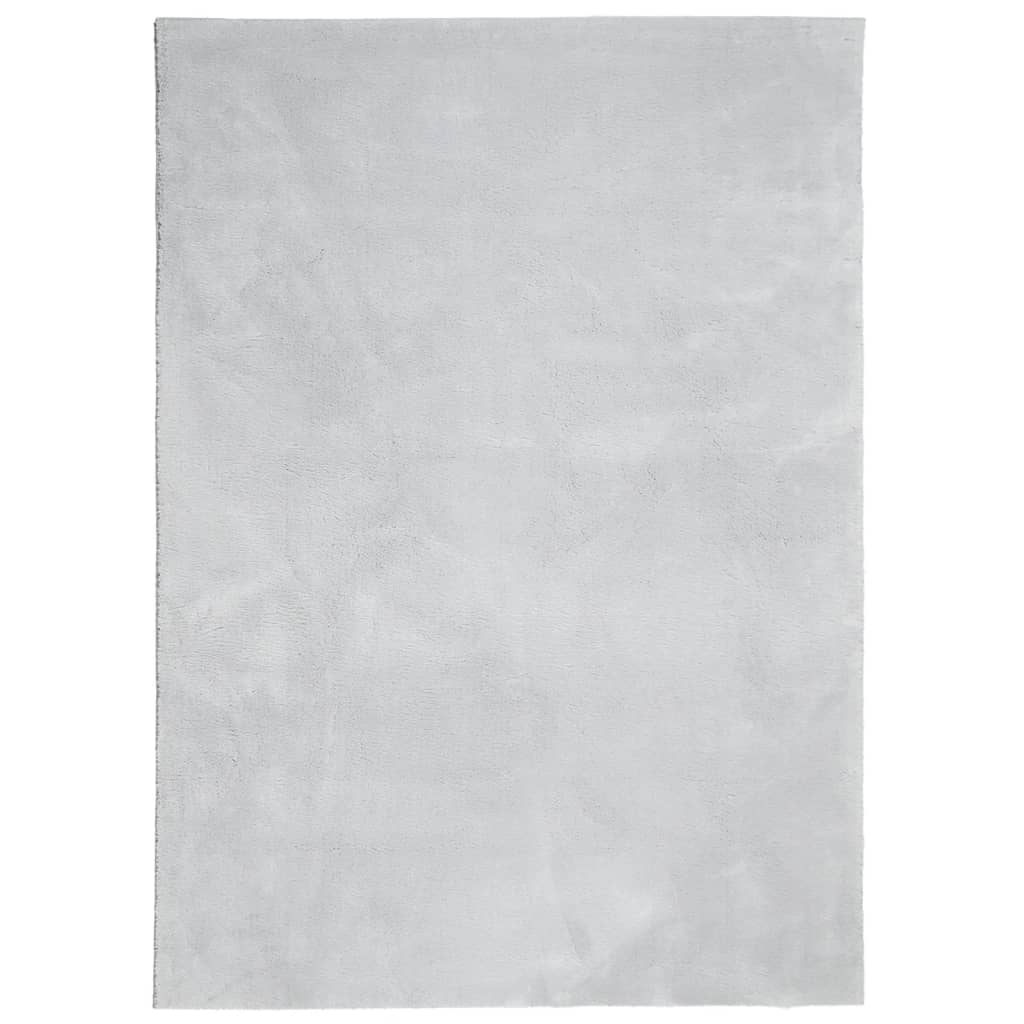 Vidaxx tapis huarte poils courts doux lavable 120x170 cm gris