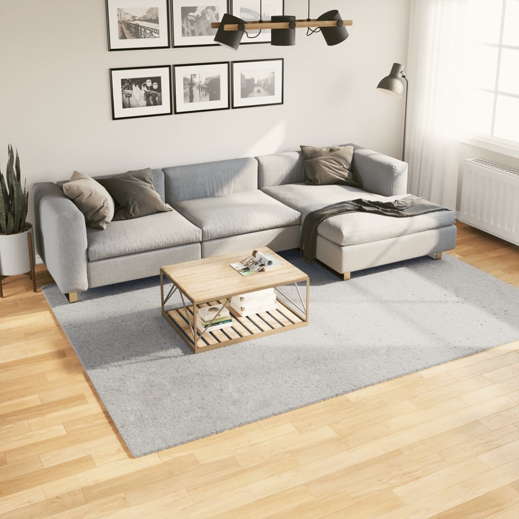 Vidaxx tapis huarte poils courts doux lavable 200x280 cm gris