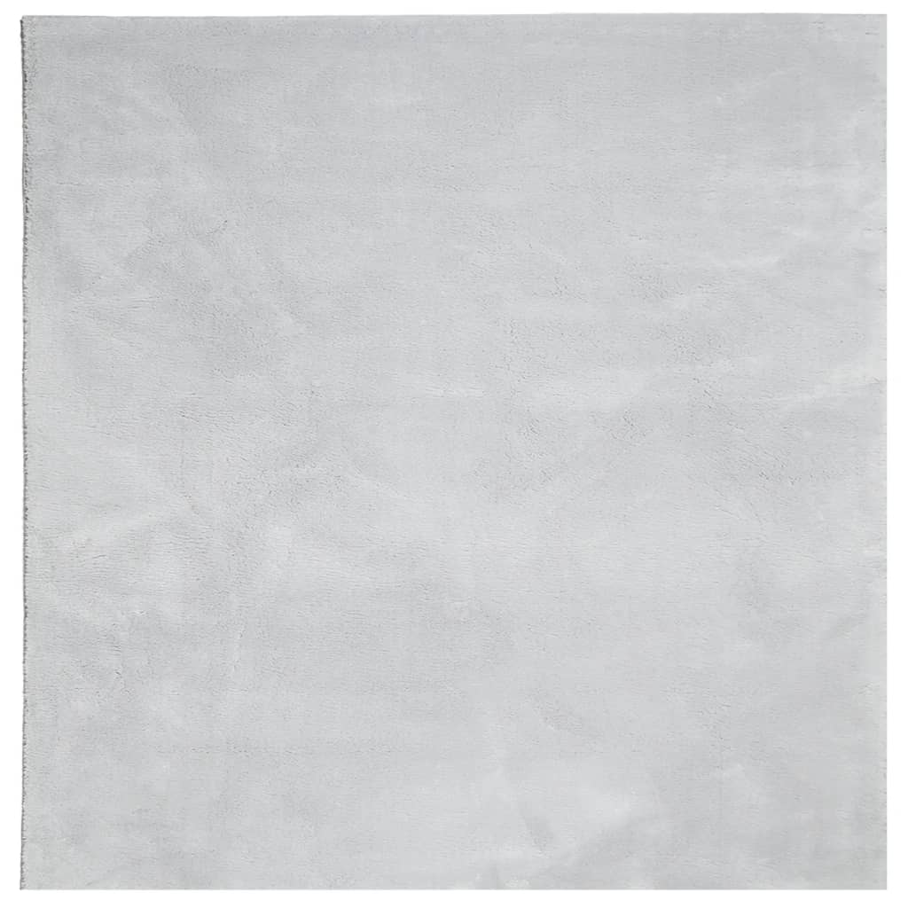 Vidaxx tapis huarte poils courts doux lavable 240x240 cm gris